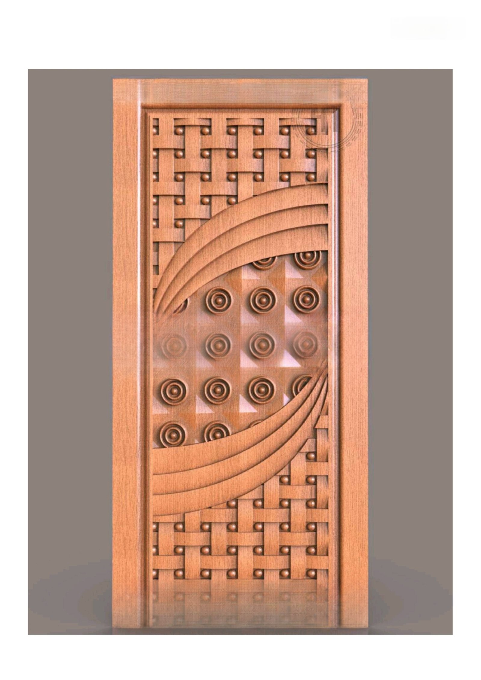 GSK HT - PAGE-16 Modern Geometric Woven Pattern 3D Relief Door Design